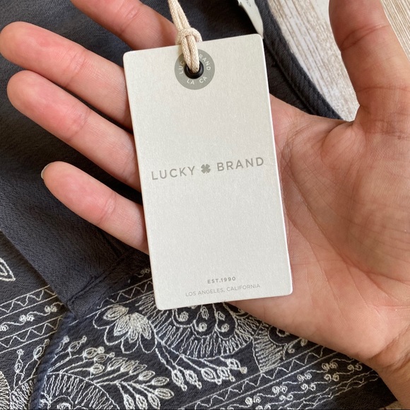 NWT Lucky Brand - Embroidered Peplum Tank - Picture 2 of 6